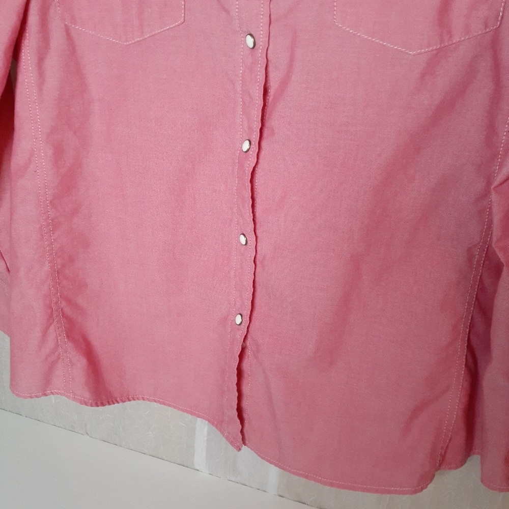 Schmidt Workwear Red Western Snap Button Blouse - image 4
